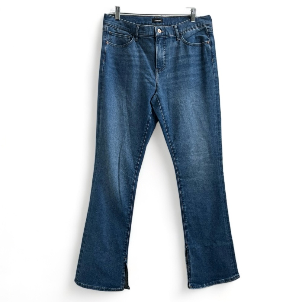 Express Mid Rise Medium Wash Skyscraper Jeans Women's Size 12R